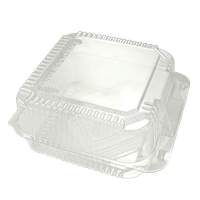 Plastová miska rPET 148x164x82 mm s int. víčkem hranatá Plastová miska rPET 148x164x82 mm s int. víčkem hranatá