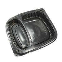 Plastová miska na jídlo PP 1000 ml 2-dílná černá Plastová miska na jídlo PP 1000 ml 2-dílná černá