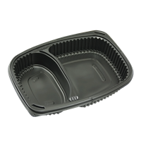 Plastová miska na jídlo PP 1250 ml 2-dílná černá Plastová miska na jídlo PP 1250 ml 2-dílná černá