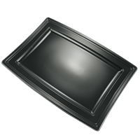 Plastový podnos PS hranatý 360x253x10 mm černý Plastový podnos PS hranatý 360x253x10 mm černý