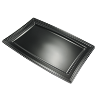 Plastový podnos PS hranatý 460x305x18 mm černý Plastový podnos PS hranatý 460x305x18 mm černý
