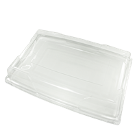 Plastové víko rPET pro podnos hranatý 460x310x70 mm transparentní Plastové víko rPET pro podnos hranatý 460x310x70 mm transparentní
