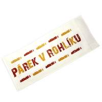 Papírový sáček 8+3x19 cm na párek v rohlíku potisk Papírový sáček 8+3x19 cm na párek v rohlíku potisk