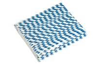 Papírové brčko modro-bílé proužky 8/197 mm Papírové brčko modro-bílé proužky 8/197 mm