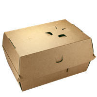Hamburger box / krabička EKO na hamburger 190x130x100 mm s přepážkou kraft Hamburger box / krabička EKO na hamburger 190x130x100 mm s přepážkou kraft