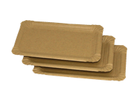 Hnědý papírový tácek EKO 10x16 cm č. 3 kraft ideal pack® Hnědý papírový tácek EKO 10x16 cm č. 3 kraft ideal pack®