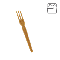 Vidlička EKO na hranolky/napichovátko kompozit dřevo/plast (WPC) 8 cm Vidlička EKO na hranolky/napichovátko kompozit dřevo/plast (WPC) 8 cm