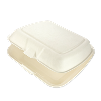Menu box z cukrové třtiny 230x205x40/70 mm 1-dílný bílý Menu box z cukrové třtiny 230x205x40/70 mm 1-dílný bílý