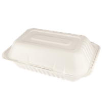 Menu box z cukrové třtiny 230x158x46/80 mm 1-dílný bílý Menu box z cukrové třtiny 230x158x46/80 mm 1-dílný bílý