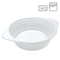 Plastová miska PP na polévku 500 ml bílá opakovaně použitelná ideal pack® Plastová miska PP na polévku 500 ml bílá opakovaně použitelná ideal pack®