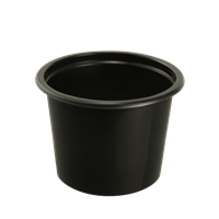 Plastový kelímek PP na dresing 100 ml O65mm černý Plastový kelímek PP na dresing 100 ml O65mm černý