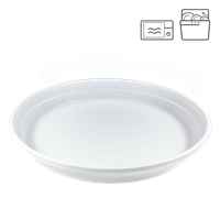 Plastový talíř PP 22 cm mělký opakovaně použitelný ideal pack® Plastový talíř PP 22 cm mělký opakovaně použitelný ideal pack®