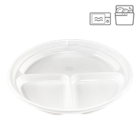 Plastový talíř PP 22 cm 3-dílný opakovaně použitelný ideal pack® Plastový talíř PP 22 cm 3-dílný opakovaně použitelný ideal pack®
