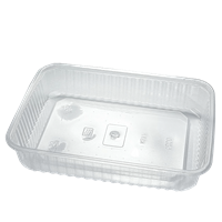 Plastová miska hranatá PP 180x133x33 mm 500 ml transparentní ideal pack® Plastová miska hranatá PP 180x133x33 mm 500 ml transparentní ideal pack®