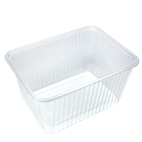 Plastová miska hranatá PP 180x133x93 mm 1500 ml transparentní ideal pack® Plastová miska hranatá PP 180x133x93 mm 1500 ml transparentní ideal pack®
