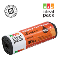 Mikrotenový sáček do koše 30 l 50x60 cm ideal pack® Mikrotenový sáček do koše 30 l 50x60 cm ideal pack®