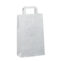 Papírová taška s plochým uchem 220+100x360 mm bílá Papírová taška s plochým uchem 220+100x360 mm bílá