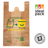 Mikrotenová taška EKO potisk 10 kg ideal pack® Mikrotenová taška EKO potisk 10 kg ideal pack®